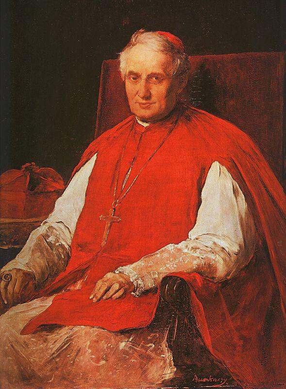 Mihaly Munkacsy Portrait of Cardinal Lajos Haynald oil painting image